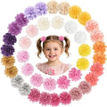 40PCS 2" Chiffon Flower Hair Bows Clips