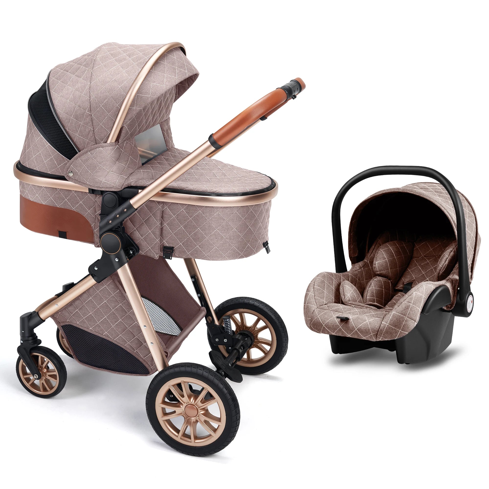 3 In 1 Luxury Baby Stroller & Car Seat