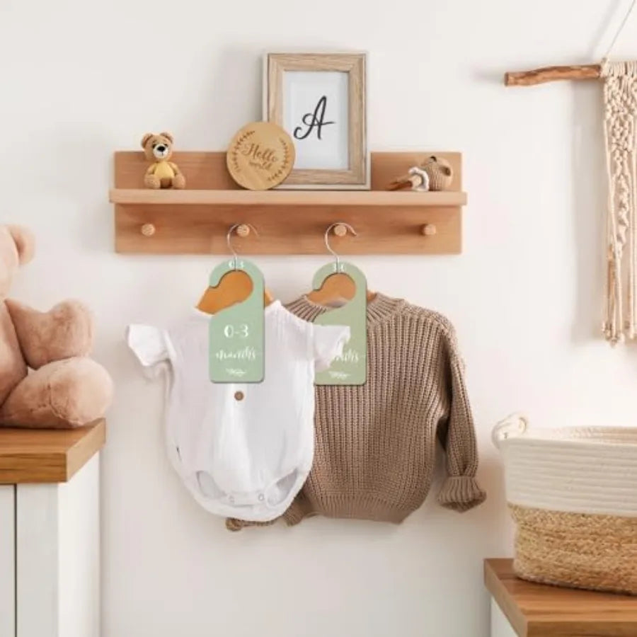 7Pcs Wooden Baby Closet Size Dividers
