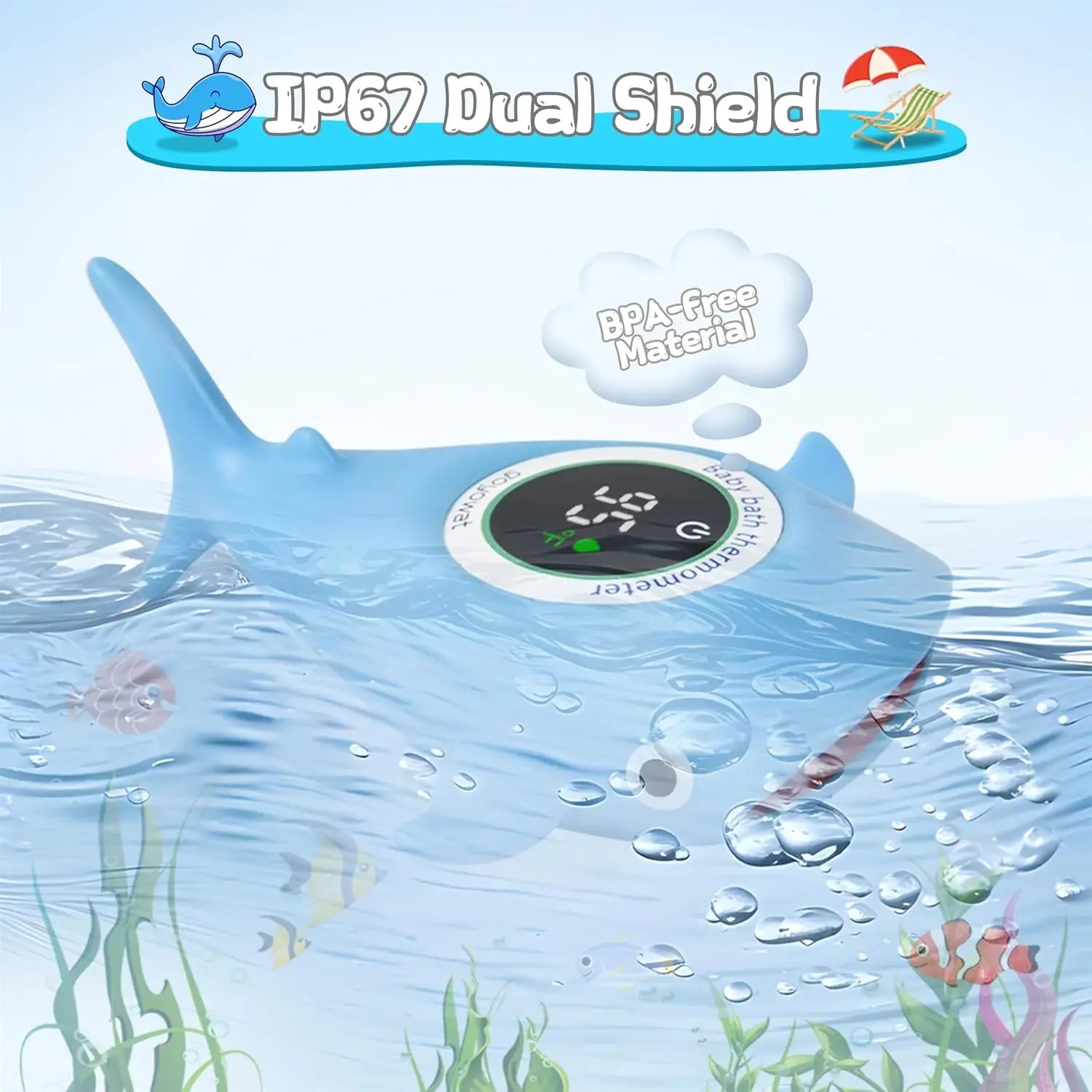 Floating Whale Thermometer Bath Safety