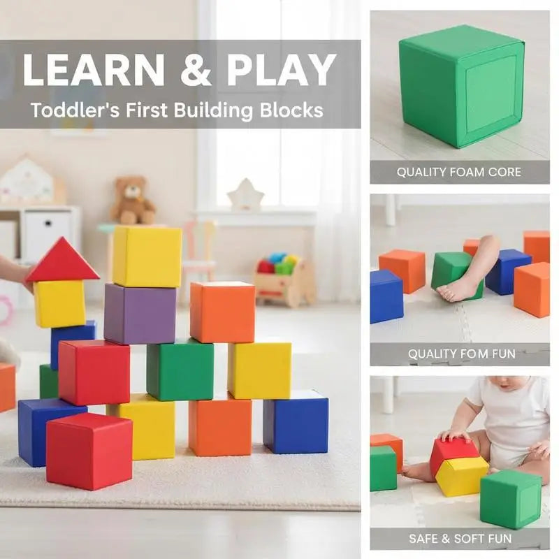 12 Piece Soft Play Foam Blocks