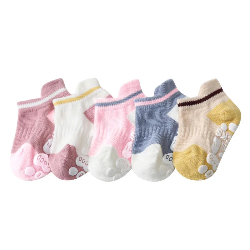 5 Pairs Kids Non-slip Socks