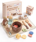 Rustic Wooden Kitchen With Leaf String Apron