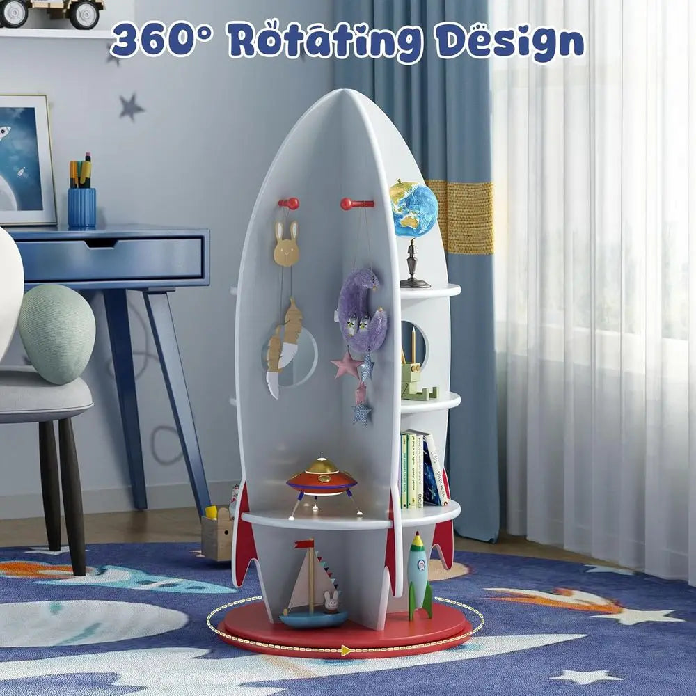 Space-Themed 360 Rotating Book/Toy Storage