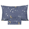 3 Pcs Moon & Stars Twin Bed Sheet