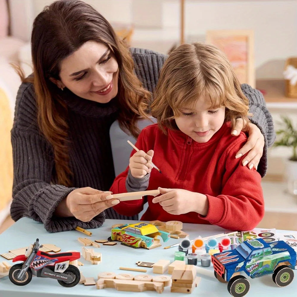 144 Pcs Build & Paint Your Own Vehicles