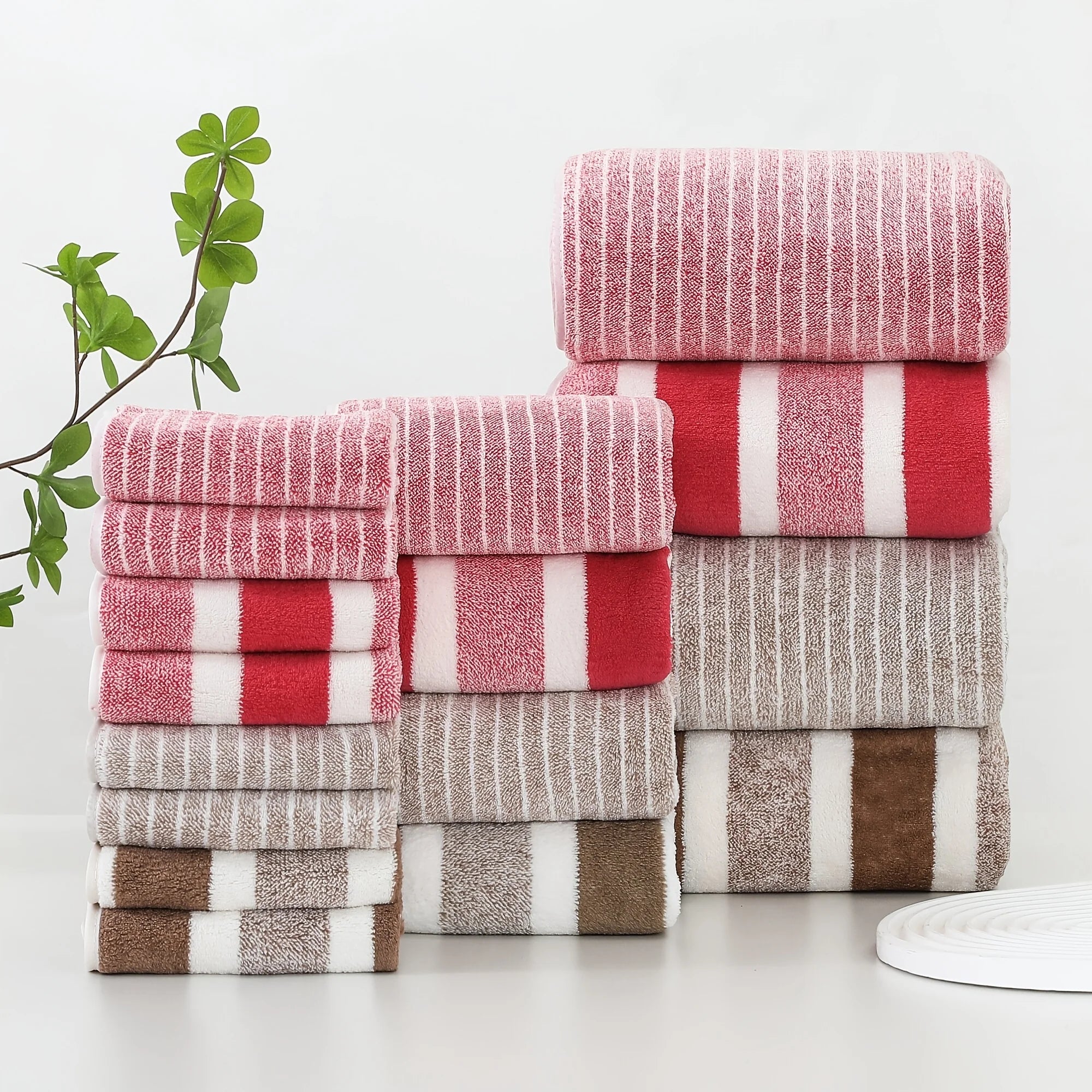16-Piece Striped Bath Towel Set