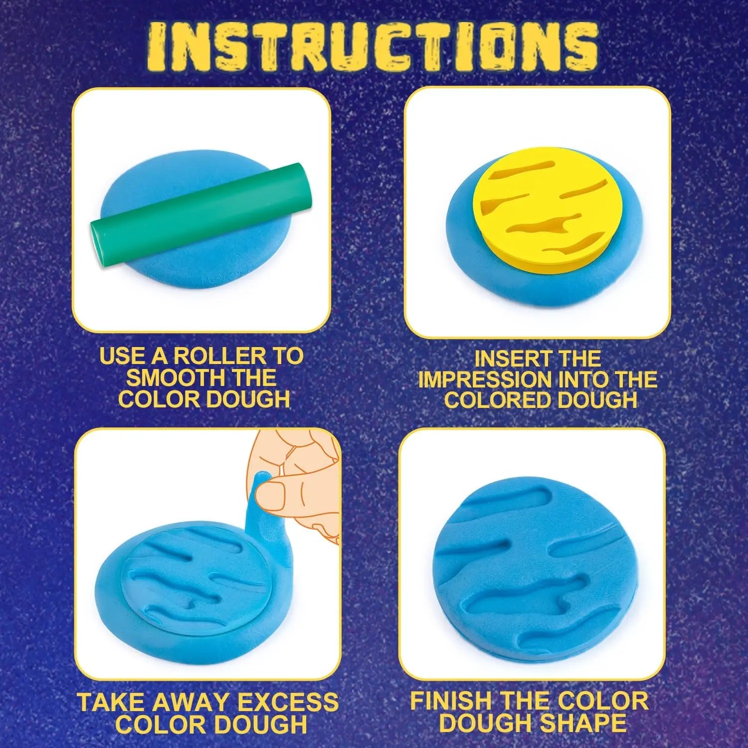 14-Piece Planets Color Play Dough Set