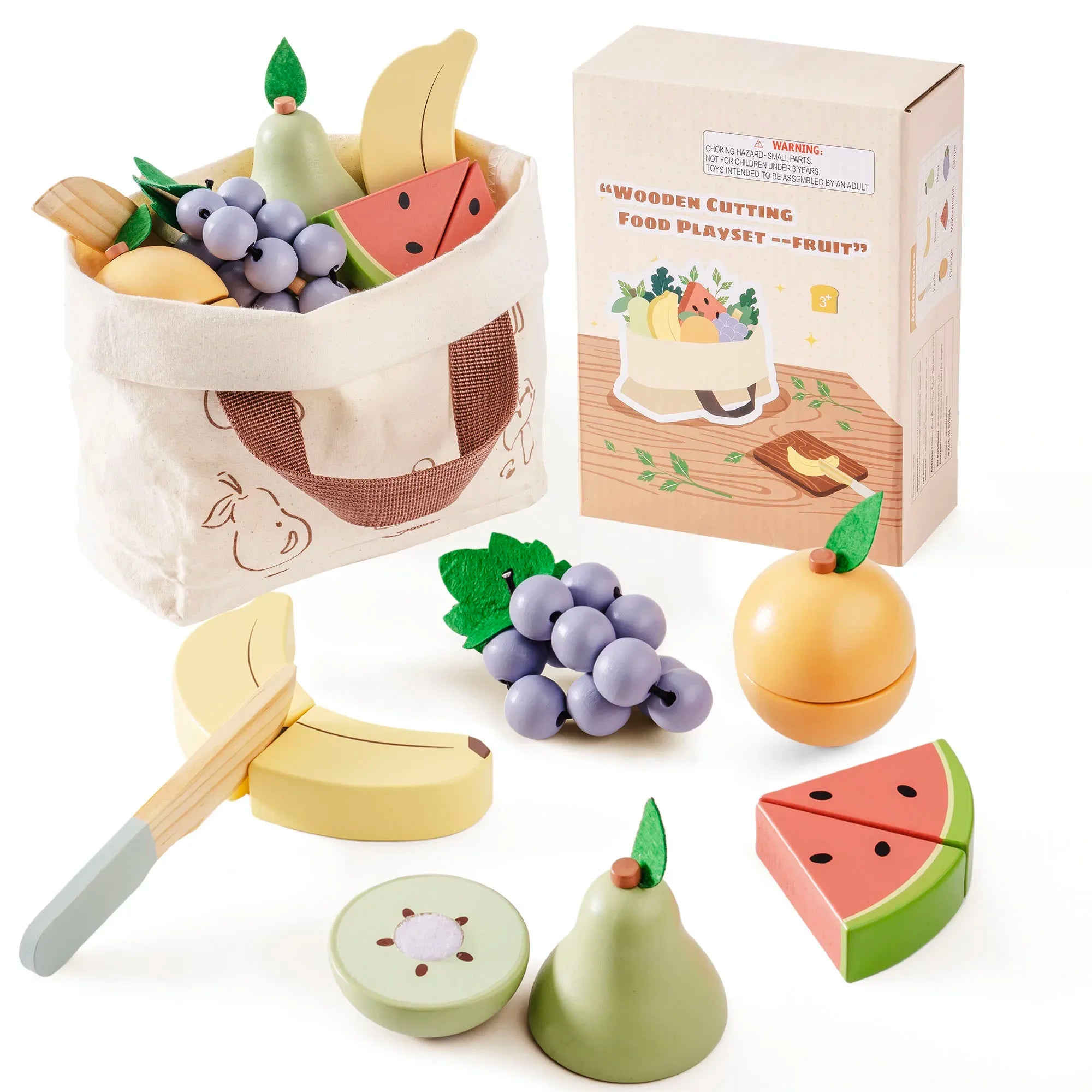 Kitchen Pretend  Wooden Cutting Fruit Vegetable Food