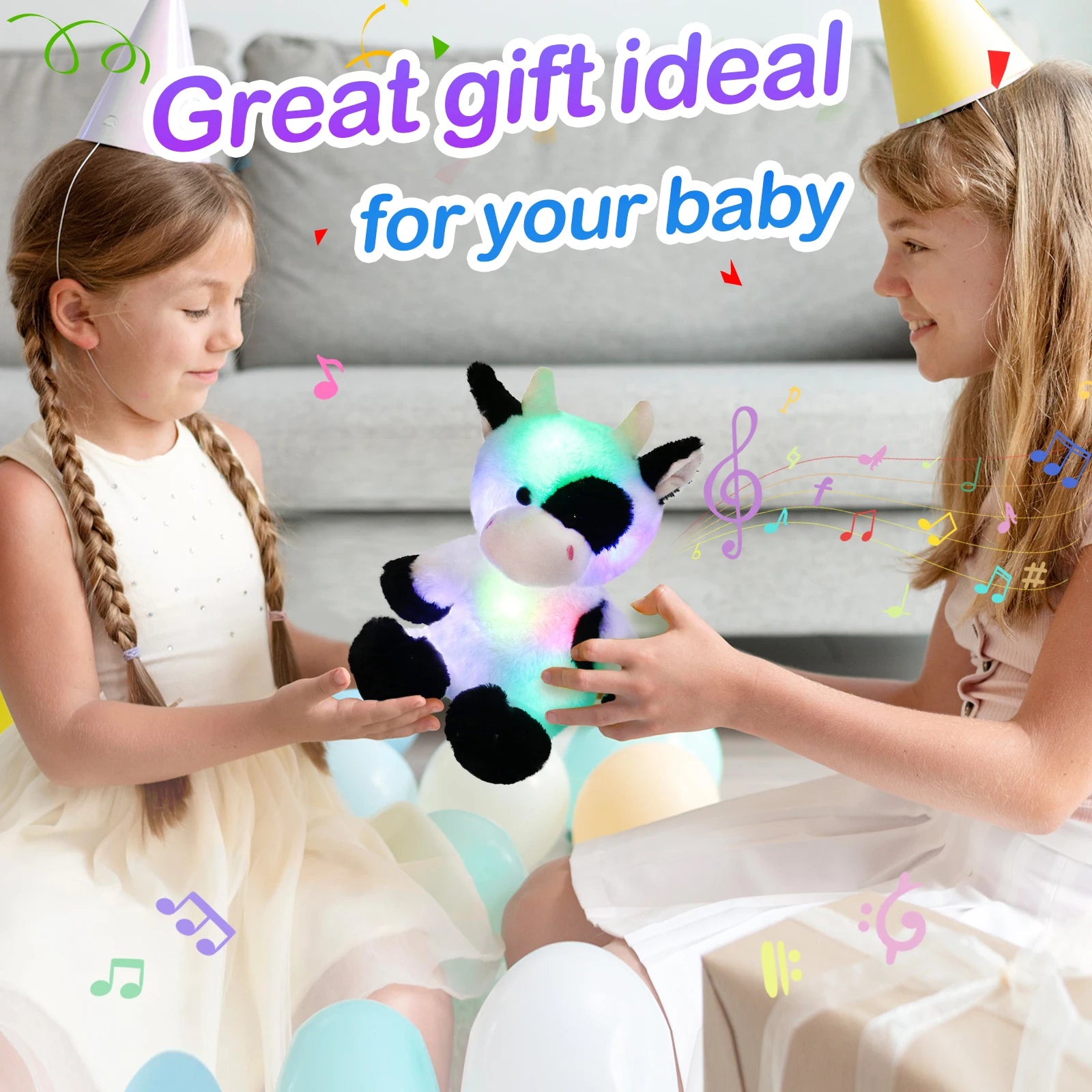 Glowing Farm Cow Plush Toy