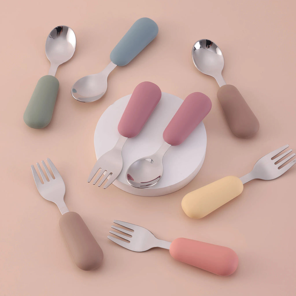 2PCS Stainless Steel Fork & Spoon