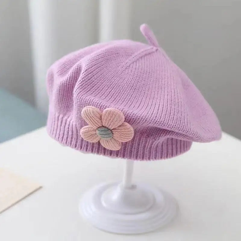 Warm Knitted Baby Beret Hat
