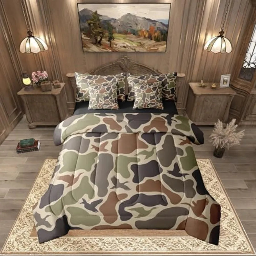 7 Pcs Army Hunting Comforter Set