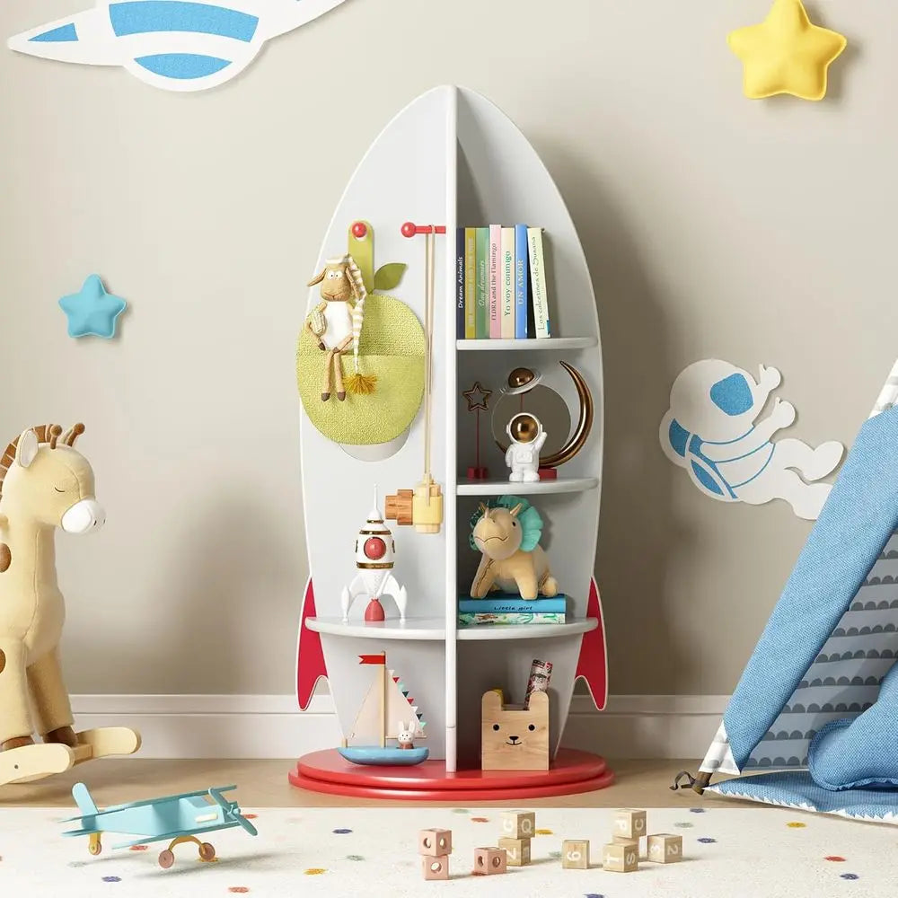 Space-Themed 360 Rotating Book/Toy Storage