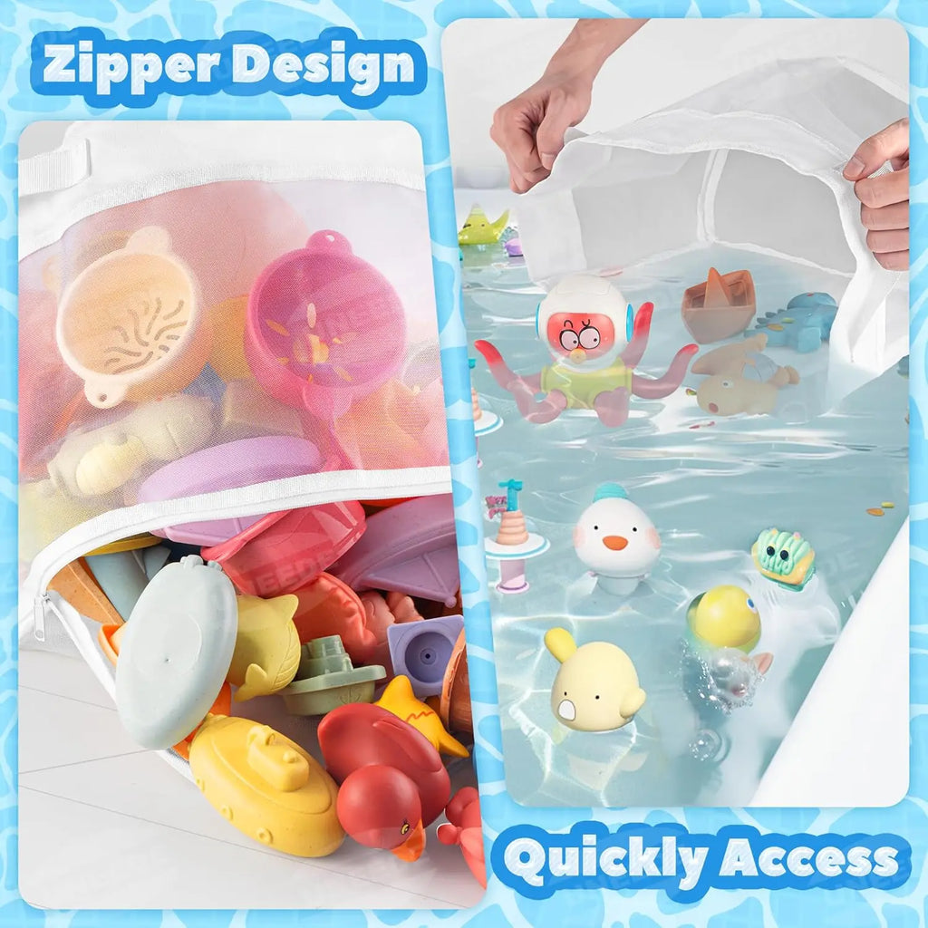 4-Gallon Mesh Bath Toy Organizer