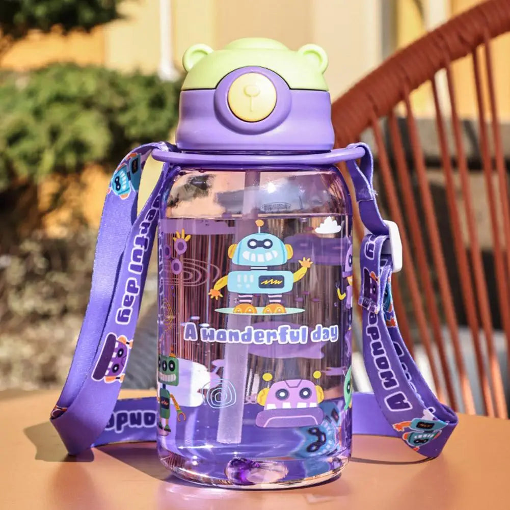 Water Bottle with Straw Free BPA Leakproof