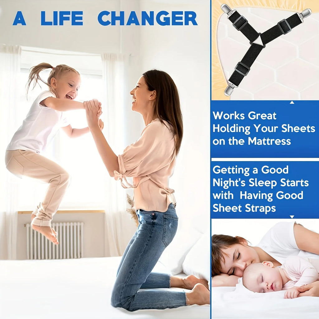 4pcs Adjustable Sheet Holder Strap