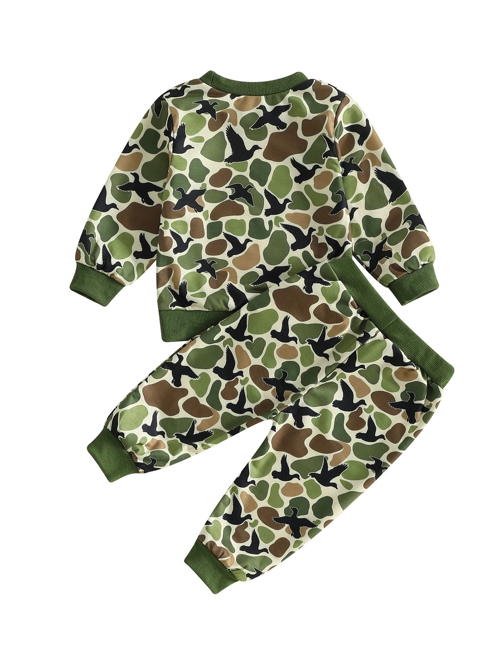 Camouflage Pullover Sweatshirt and Joggers Pants Set