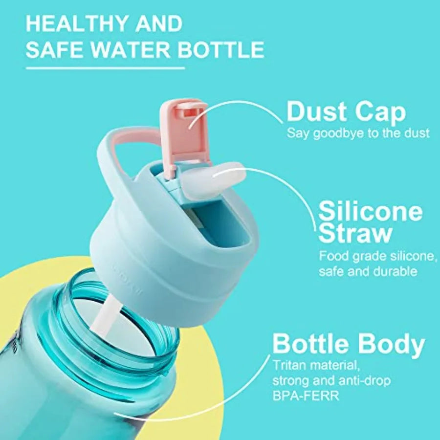 Kids Sports Water Bottles With Straw