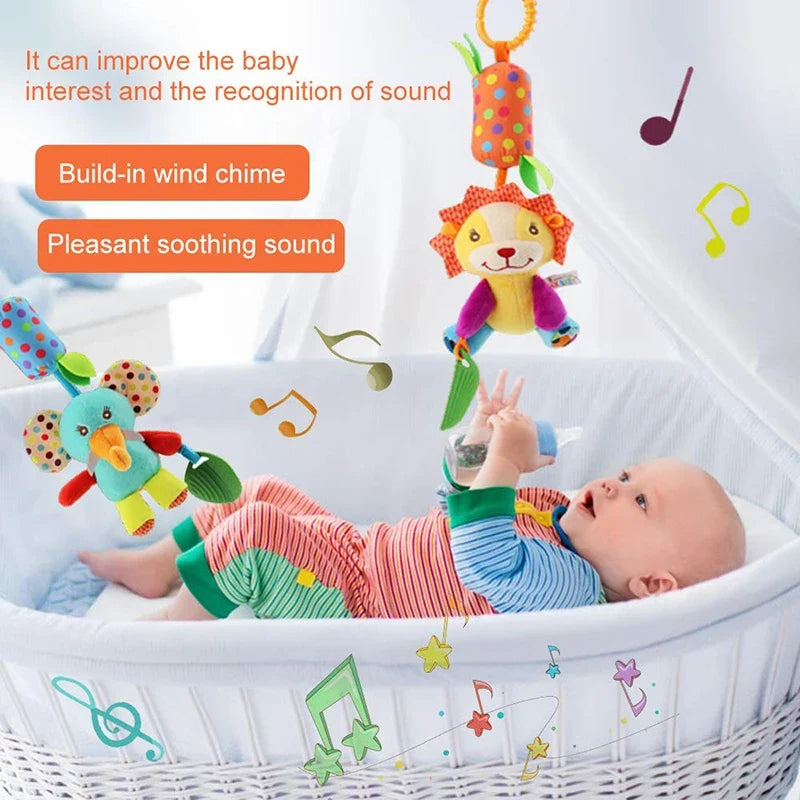 Baby Crib Spiral Toy Plush Stroller & Car Seat Rattle