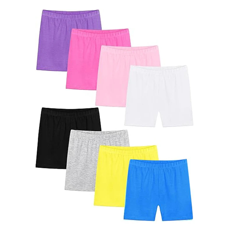 8pcs Candy Color  Shorts Ages 2-13