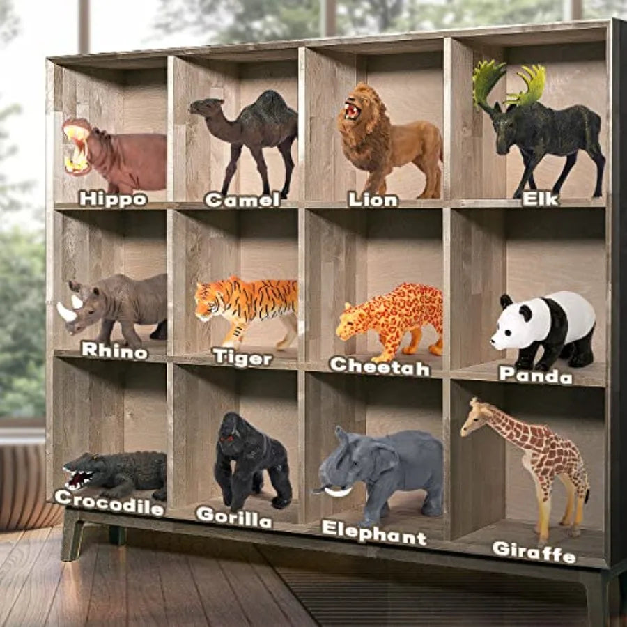 12PCS Wild Zoo Figurines