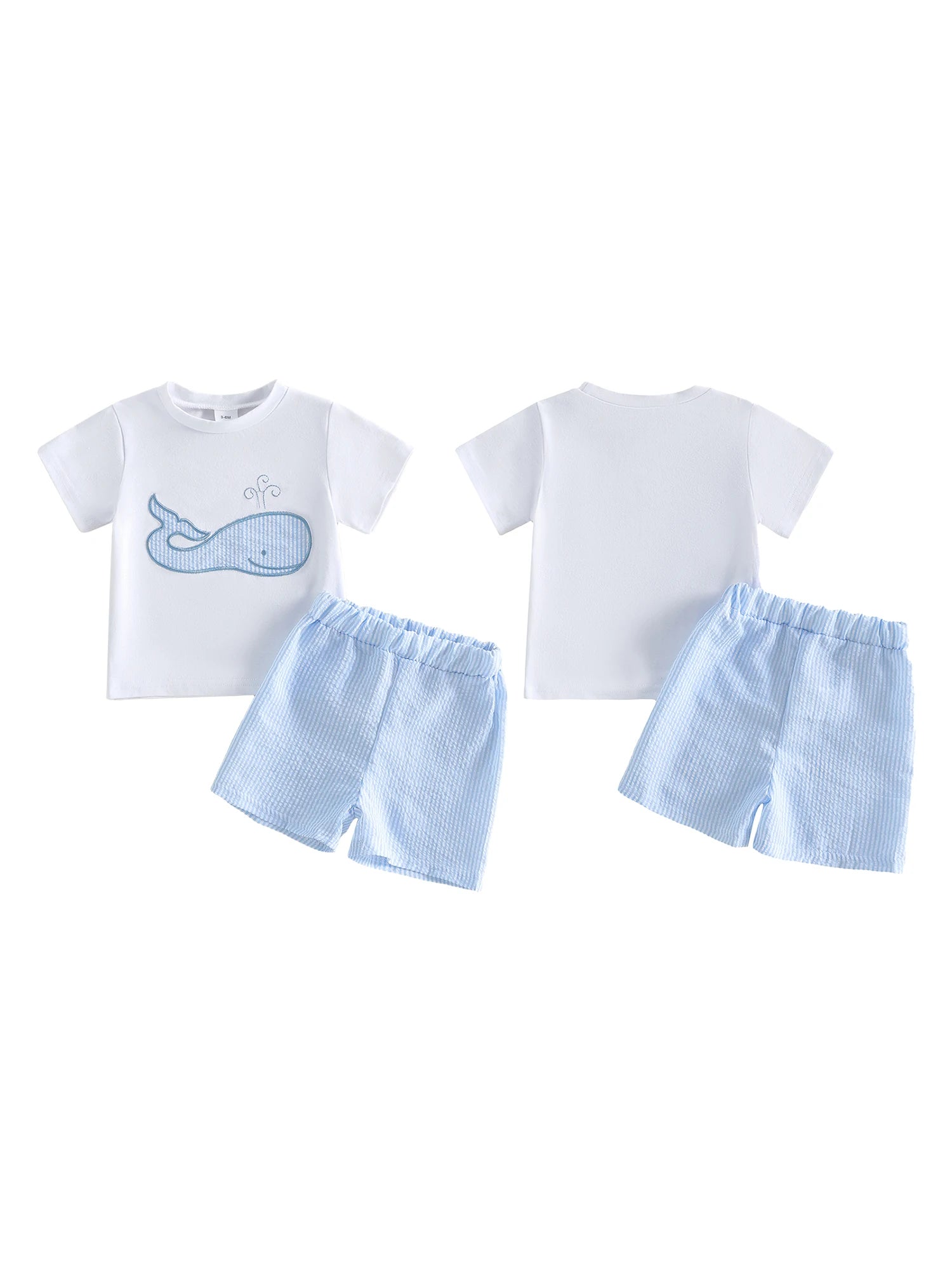 Cute Toddler Beachwear Set with Shark Print