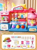 Children Ice Cream Toy for Girl Play Dough Color Machine With Music and Light Boy Toy Food Fake Kids Supermarket 3 Years Gifts