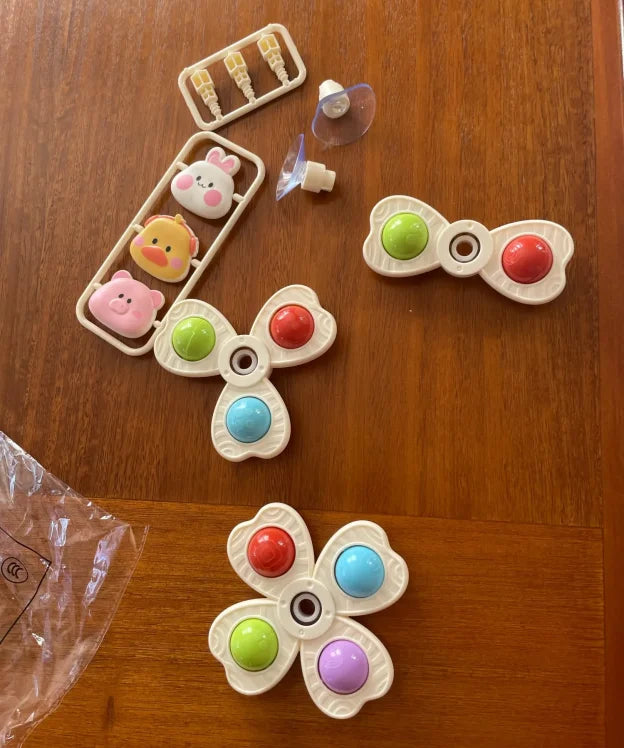 Baby Sucker Spinning Toys 3PCS Montessori Bath Toy Set