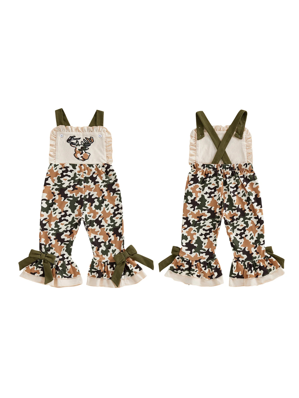 Sleeveless Camouflage Print Jumpsuit