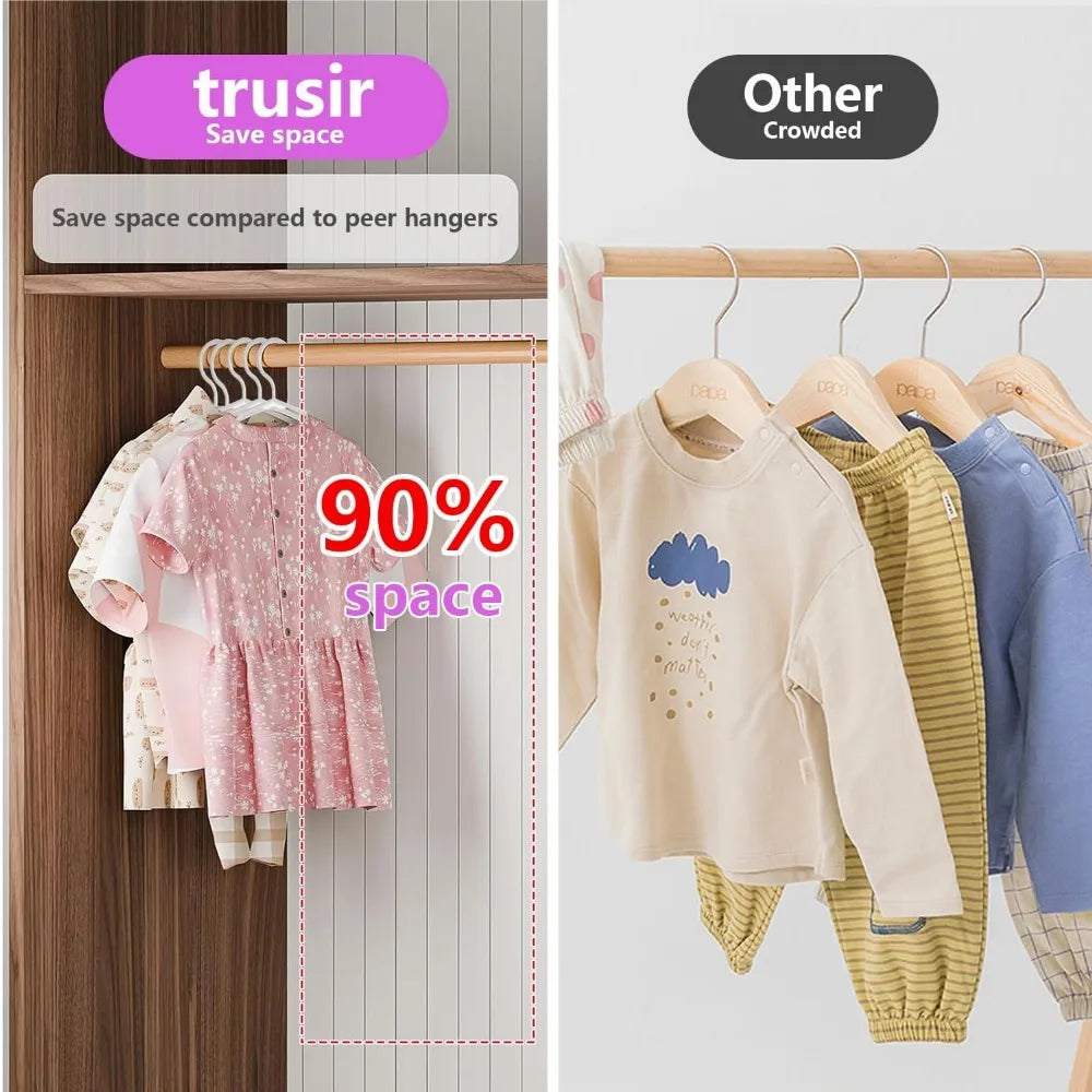 100 Pack White Kids Hangers