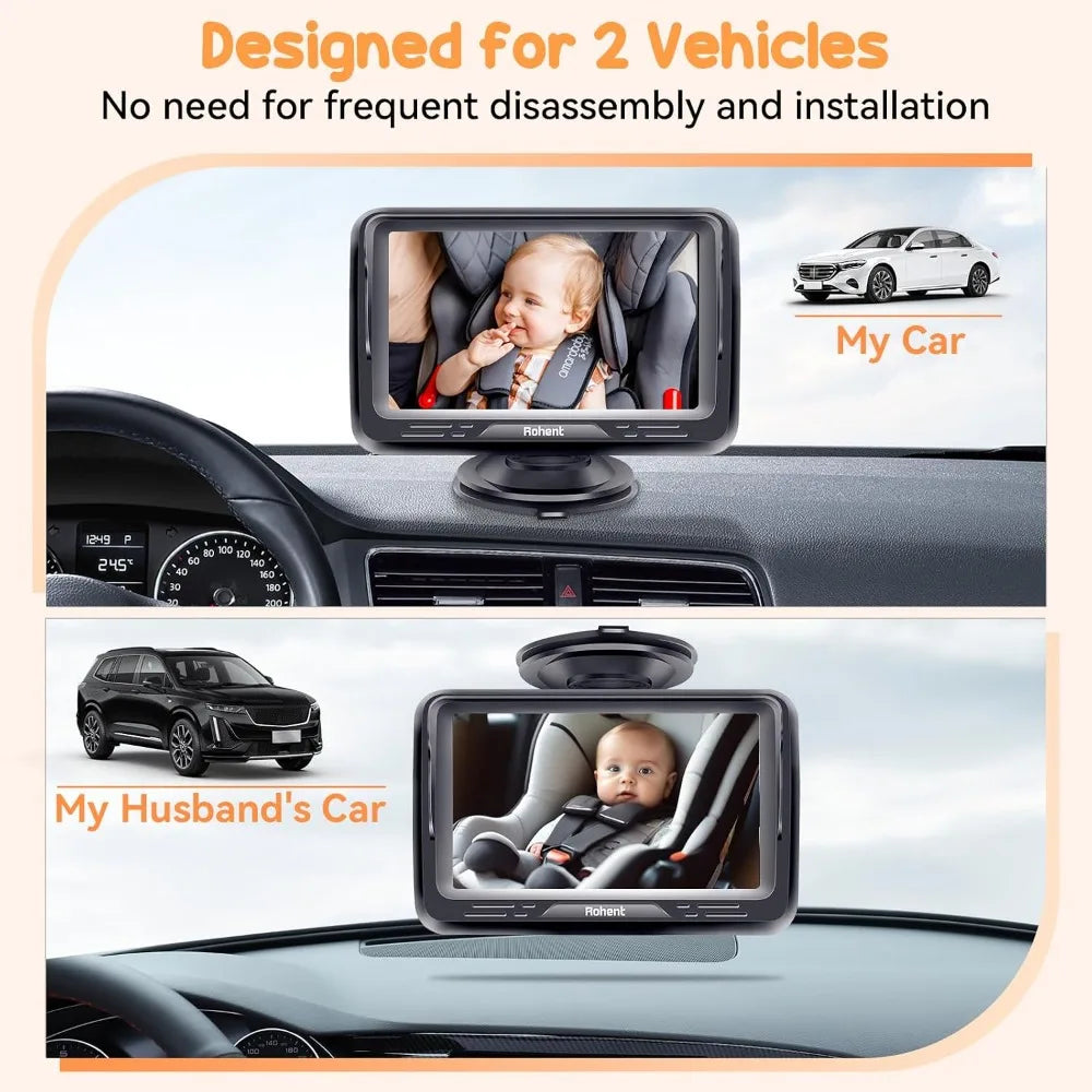 2 Pack Baby Car Camera System
