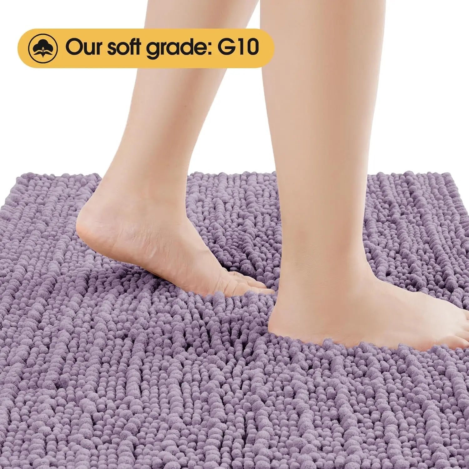 3-Piece Extra Large Lavender Bathroom Rug
