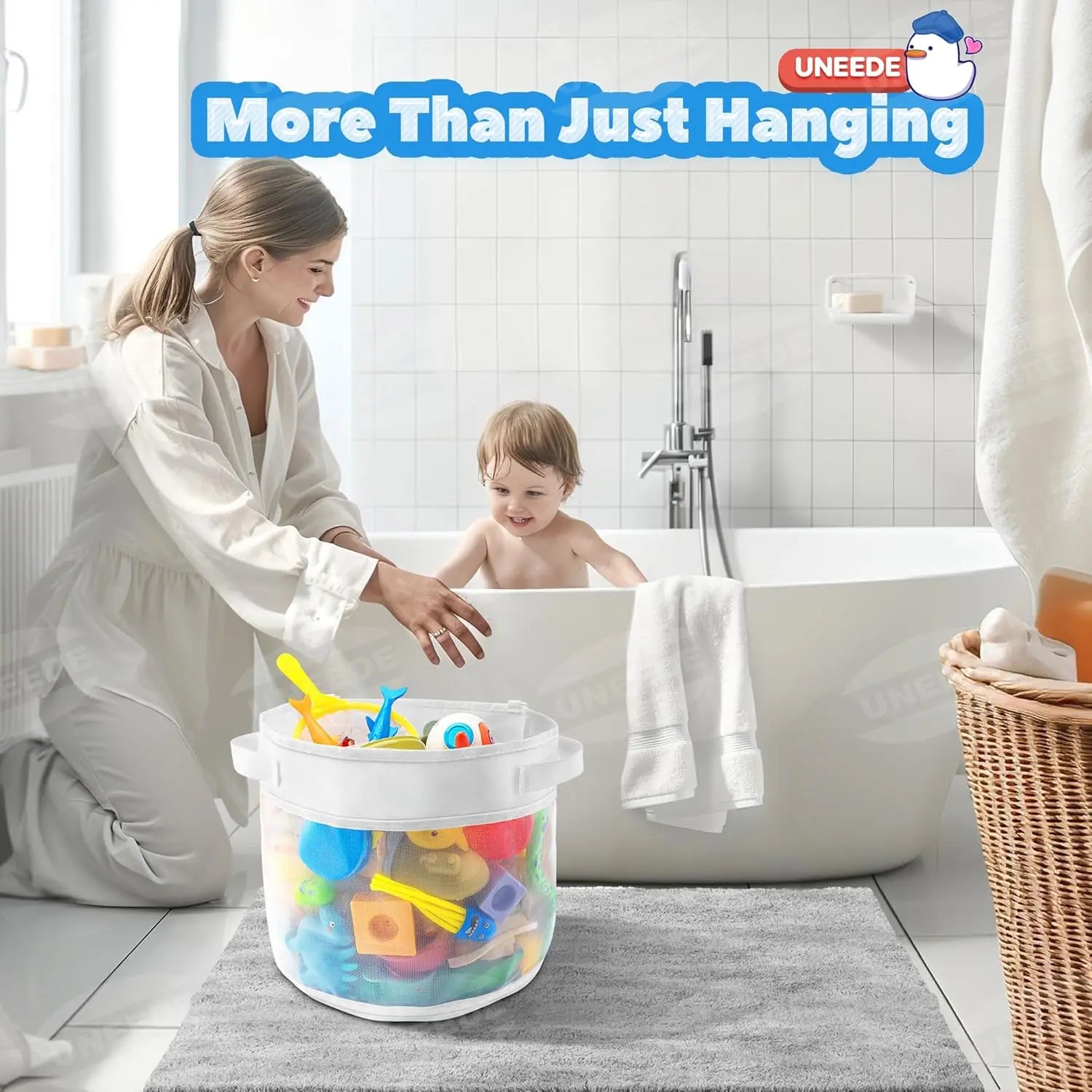 4-Gallon Mesh Bath Toy Organizer