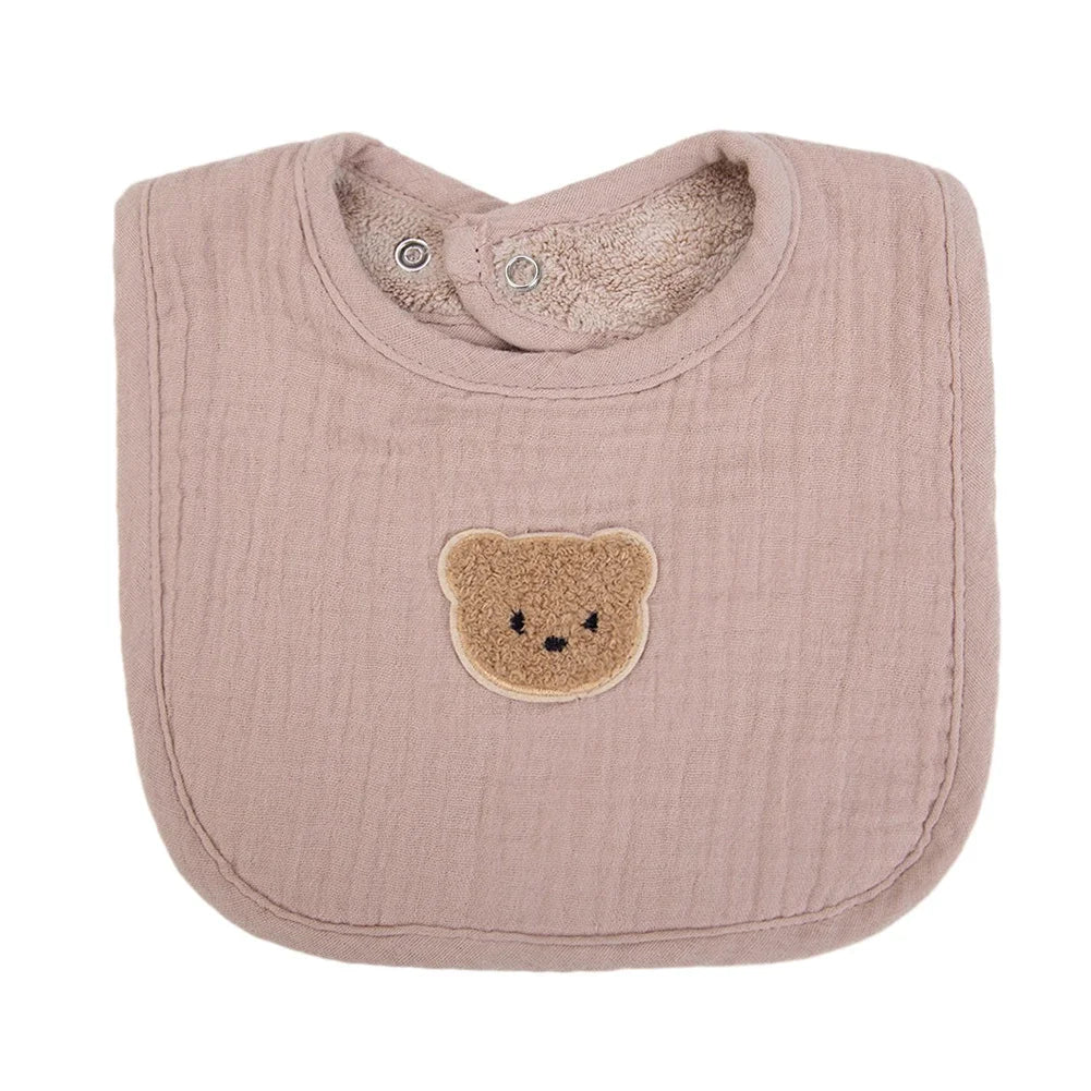 Cute Bear Muslin Cotton Baby Bibs