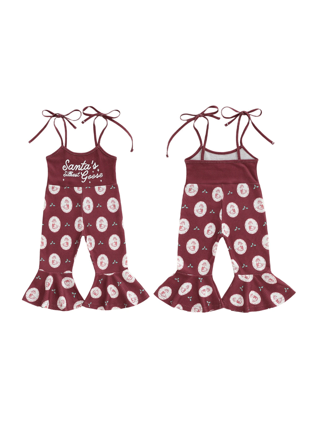 Girls Christmas Sleeveless Jumpsuit