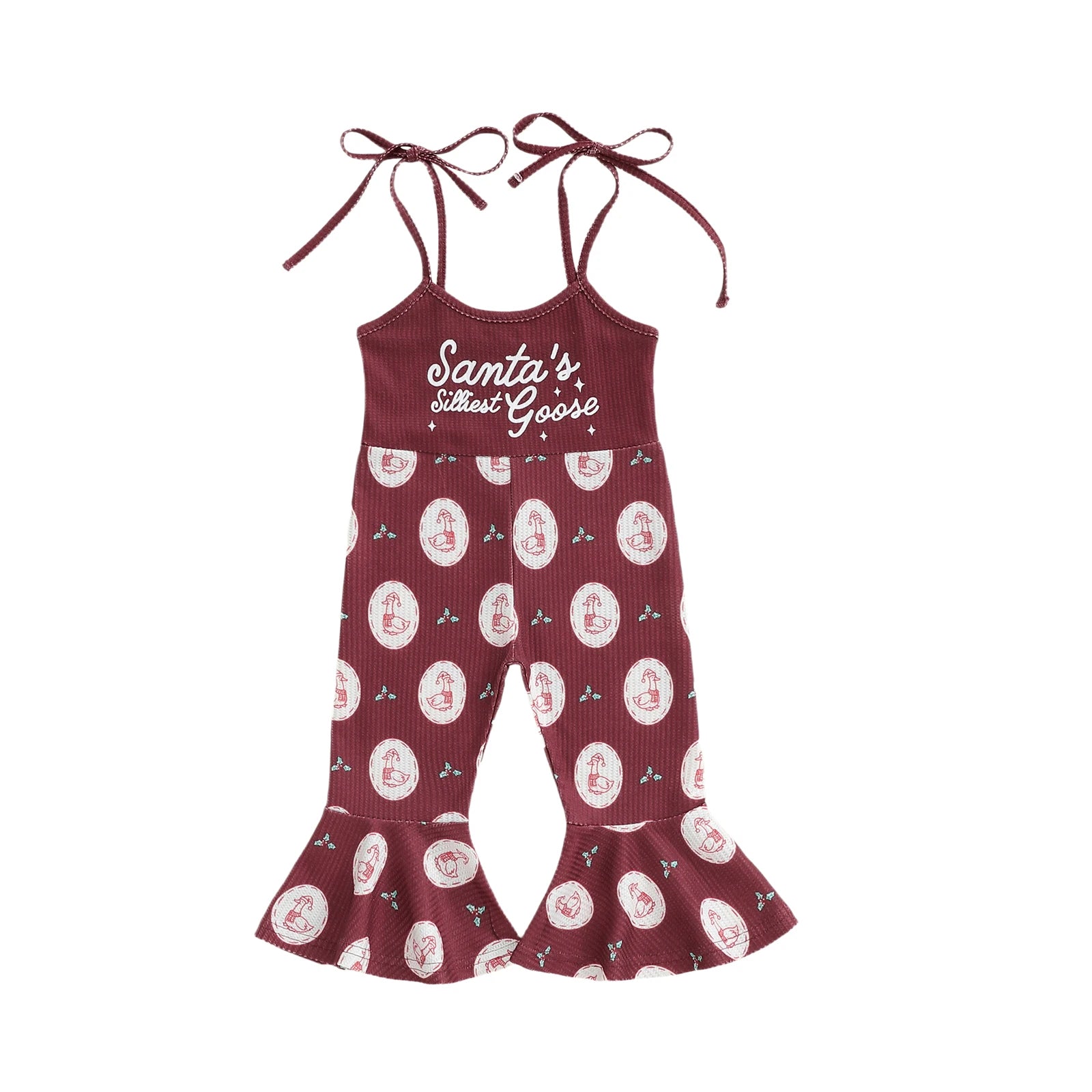 Girls Christmas Sleeveless Jumpsuit