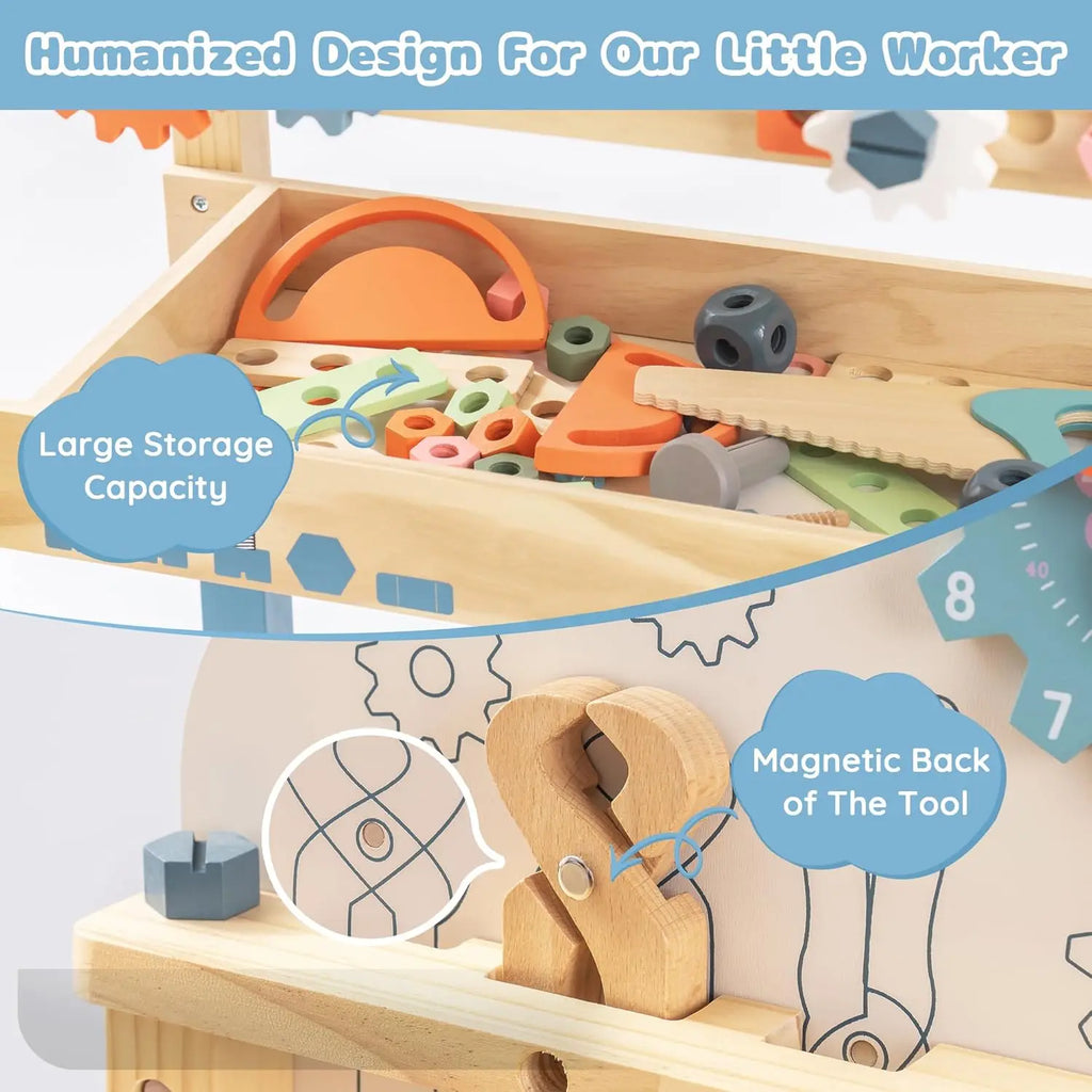 41 Piece Wooden Tool Bench Set