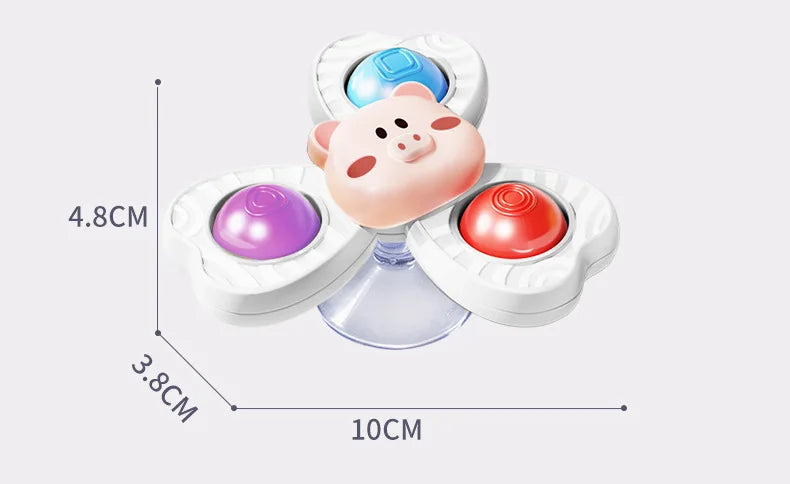 Baby Sucker Spinning Toys 3PCS Montessori Bath Toy Set