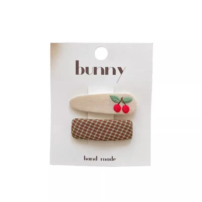Sweet Embroidery Children Hair Clip