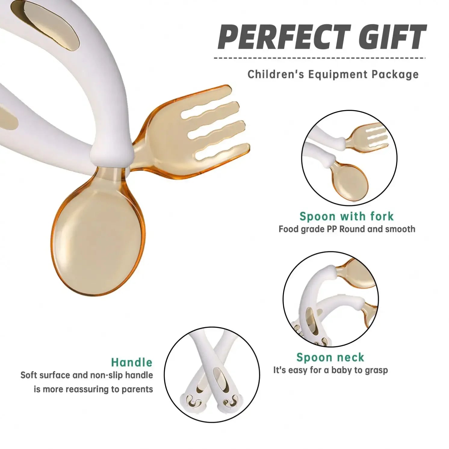 Baby Training Spoon-Fork Bendable Handle