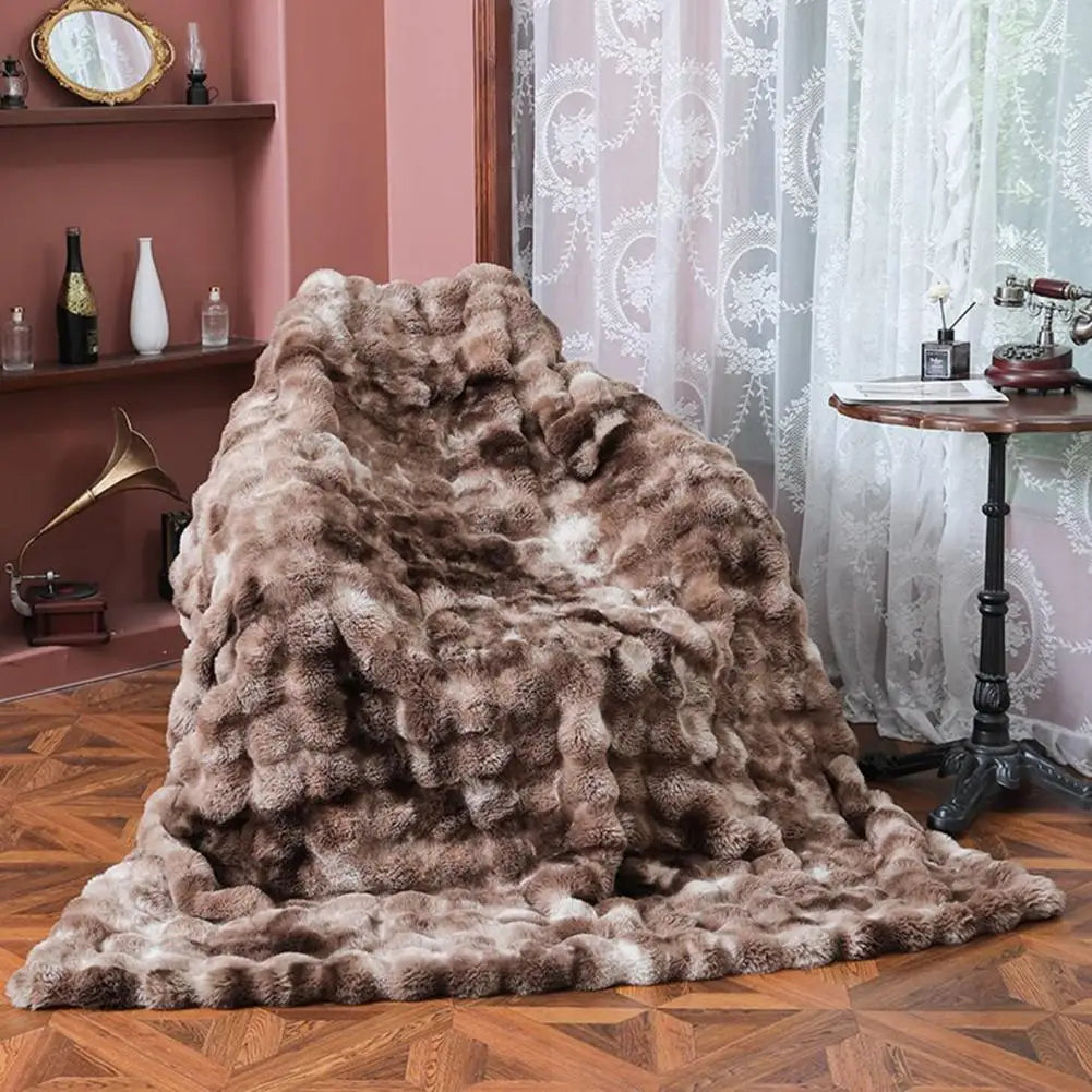 Bubble Plush Soft Throw Blanket
