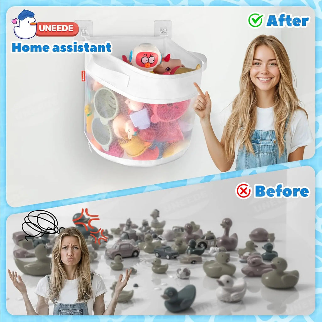 4-Gallon Mesh Bath Toy Organizer