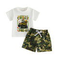 Monster Truck Raccoon T-Shirt + Shorts Set