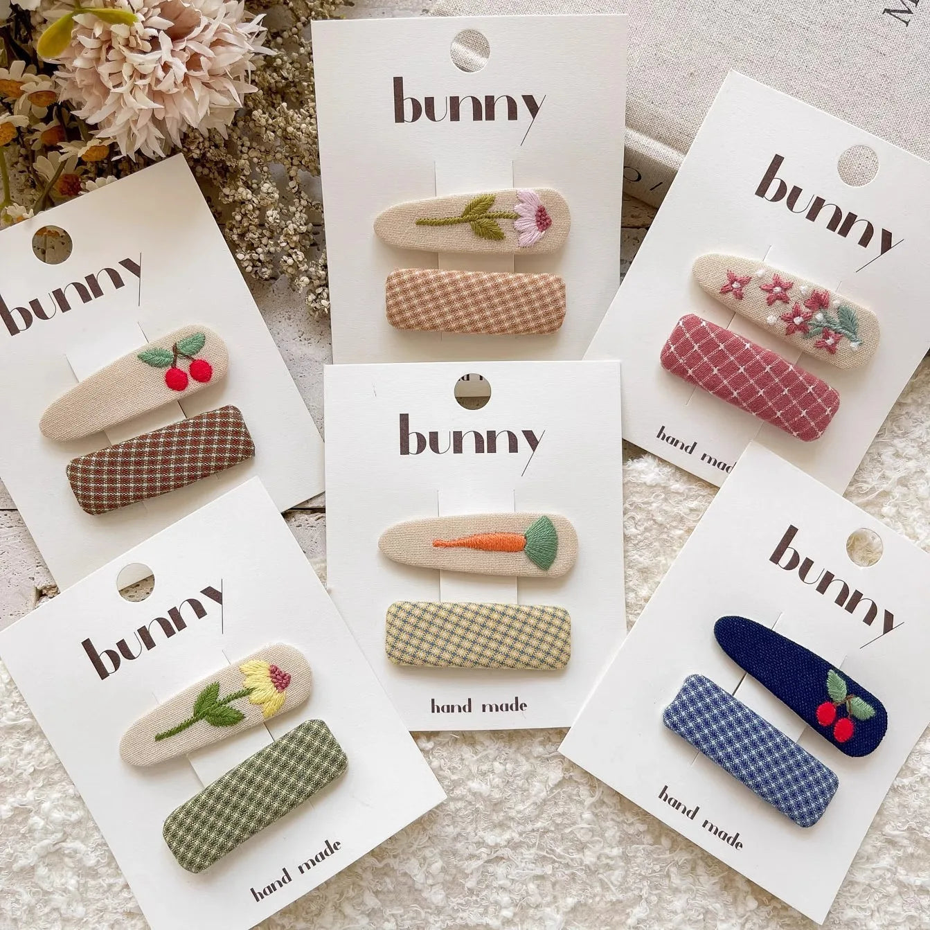 Sweet Embroidery Children Hair Clip