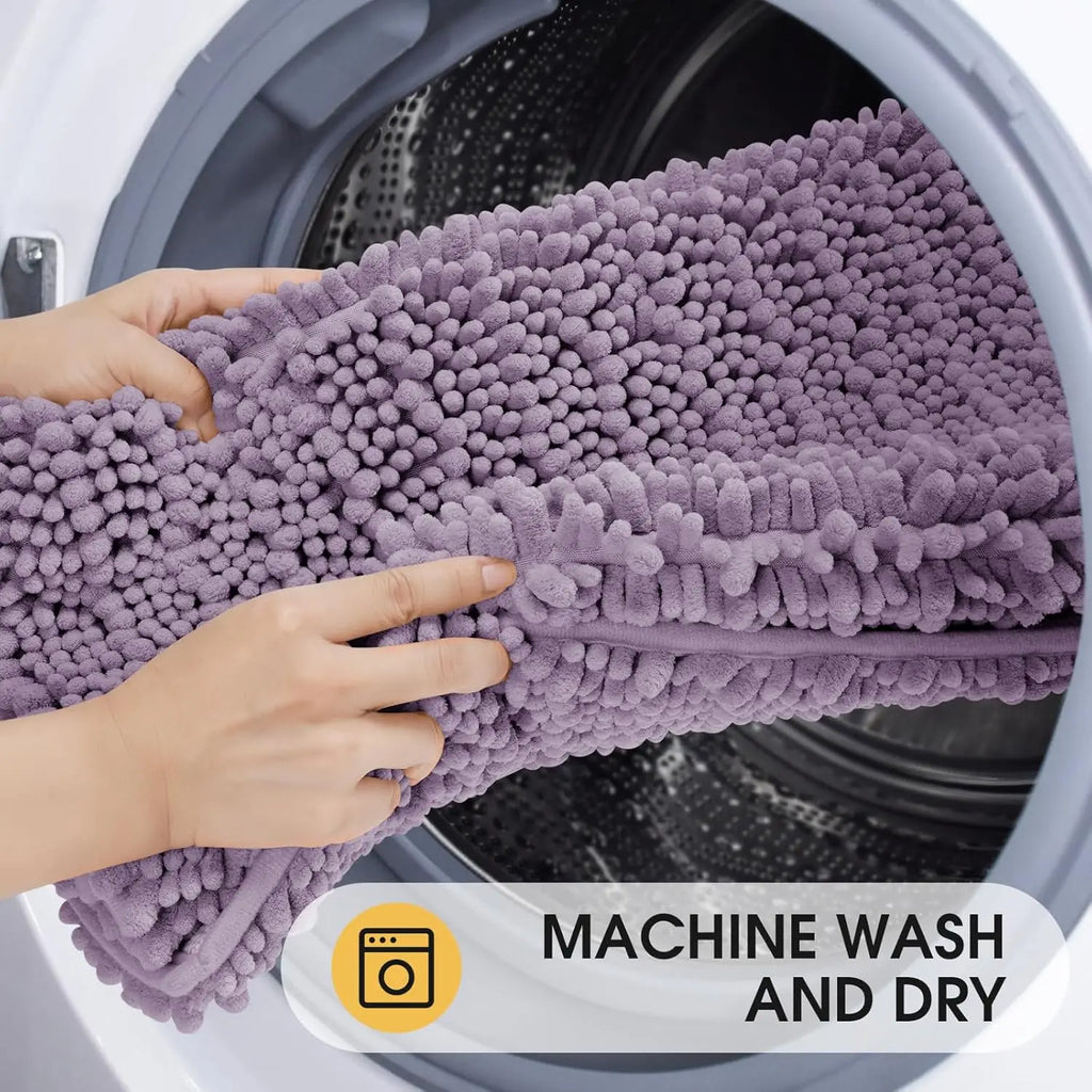 3-Piece Extra Large Lavender Bathroom Rug