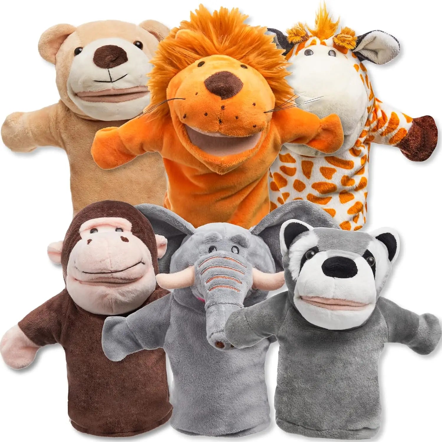 6Pcs Kids  Animal Hand Puppet