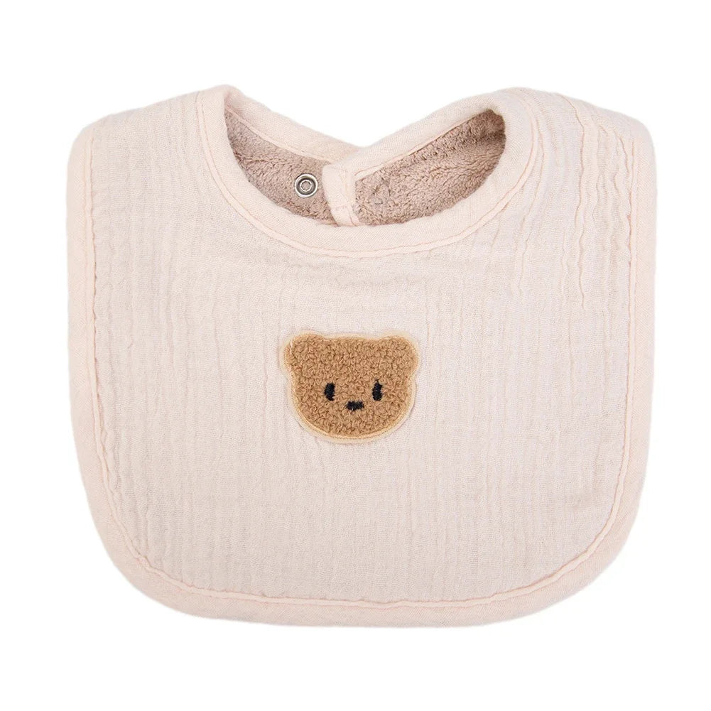 Cute Bear Muslin Cotton Baby Bibs