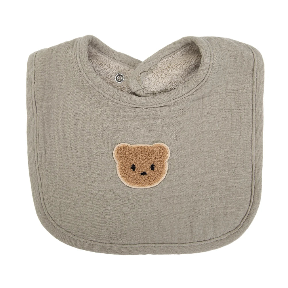 Cute Bear Muslin Cotton Baby Bibs