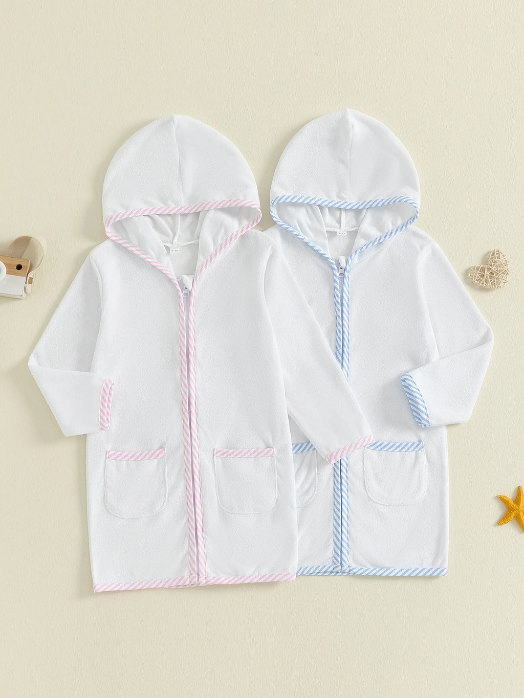 Kids Long Sleeve Hooded Towel Cover Up